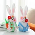 thumbnail image 2 of 1/2 Pack Easter Bunny Gnome Plush Elf Decorations, Esho Mr and Mrs Handmade Scandinavian Rabbit Tomte, Spring Easter Day Decorations Home Table Ornament, Birthdays/Valentines/Easter Gift, 2 of 6