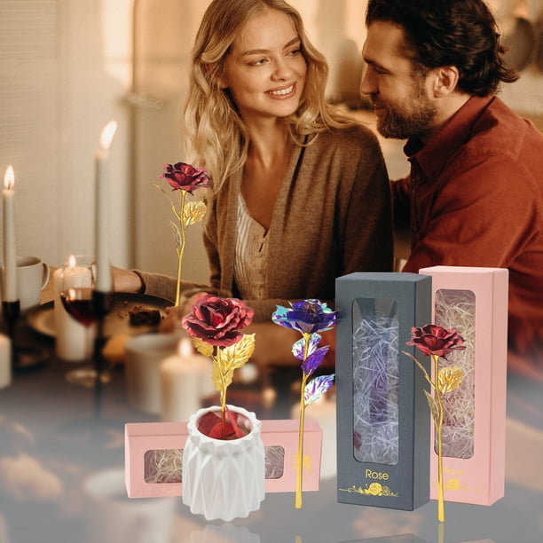 LADIGASU Rosas de Oro Día de San Valentín,Aniversario,Boda,Día de La Madre,Regalos de Cumpleaños y Regalos de Boda Liquidación 1 Rosa