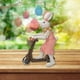thumbnail image 5 of Estatuilla de conejo con ano de de Pascua de primavera con flores, escultura hecha a mano para , jardín, Pascua, decoración de oficina Rosa Baoblaze Estatua del Conejo de Pascua, 5 of 7
