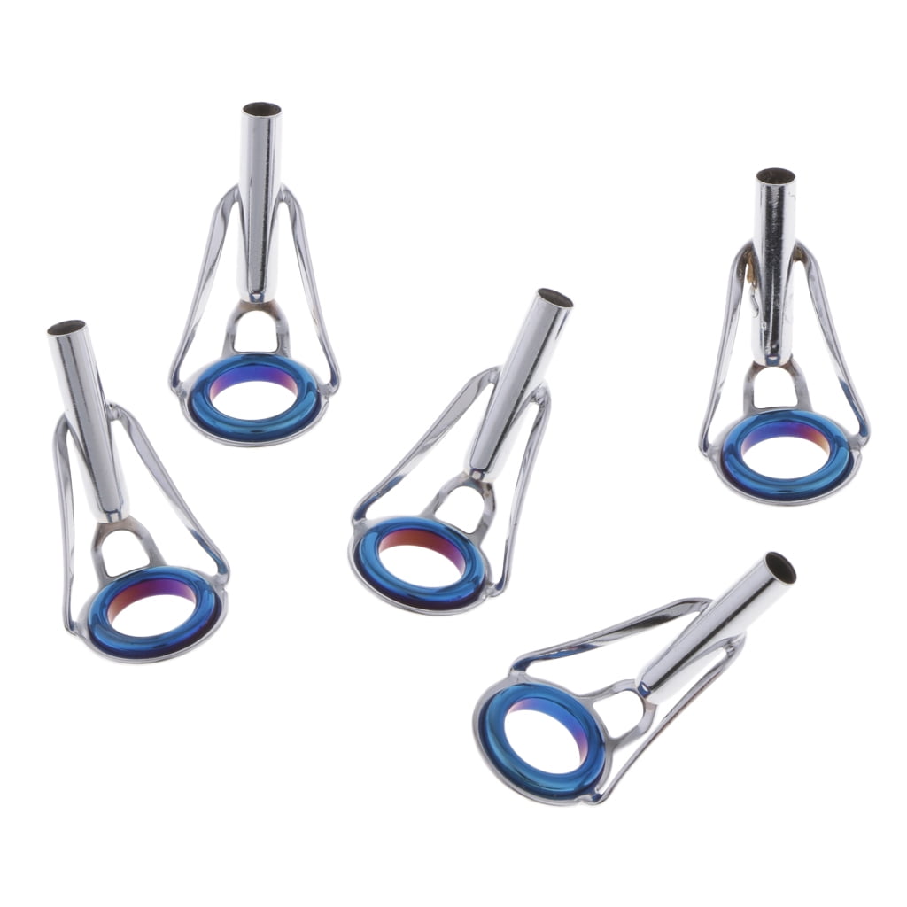5pcs Rod Guides Tips Ceramic With Eyelets, Fishing Rod Guides