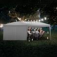 thumbnail image 2 of Ktaxon 10x20 Ez Pop Up Canopy Tent,Outdoor Sun Shade Shelter,Outdoor Gazebo,One Push Setup with Bag,6 Sidewalls,UPF50+ - White, 2 of 8