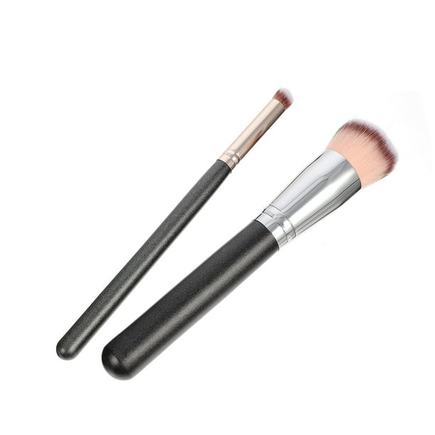 RENACLIPY 2Ud Brochas Cosméticas Para Base Y Autobronceado Negro Para Aplicación Natural Y Uniforme