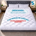 thumbnail image 4 of Cubre Colchón Queen Size Extra Relleno 7 cm De Microgel y Down Alternative + 2 Almohadas Stefano Zanni, 4 of 12