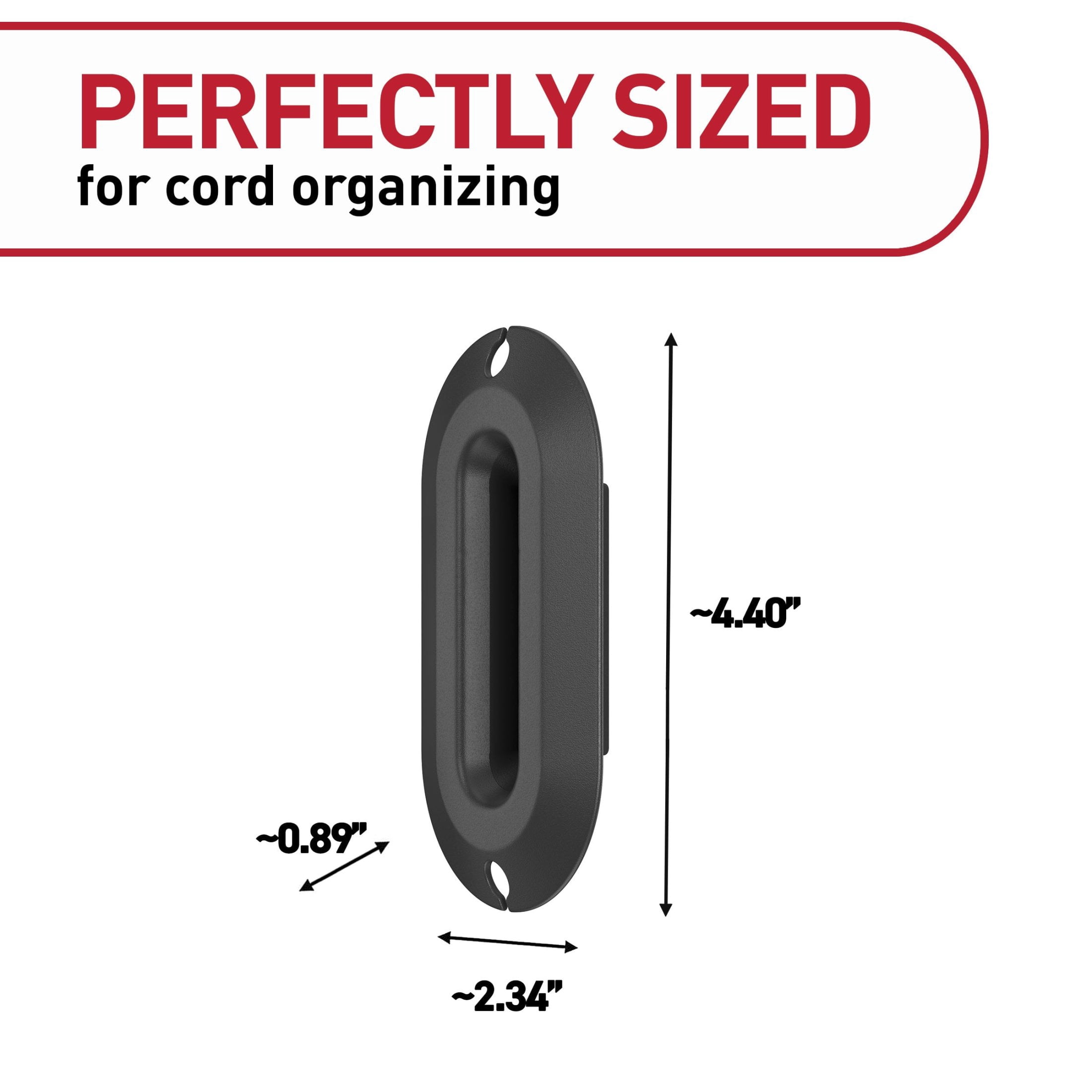 Command Cord Wrap, Black, 2 Medium Strips, 1 Cord Wrap