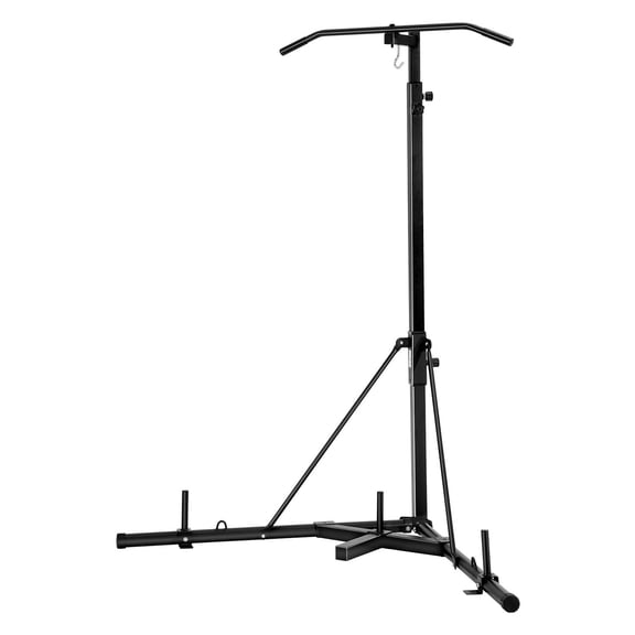 2 in 1 Heavy Punching Bag Stand, Adjustable Height Freestanding with Pull Up Bar, Holds 140 lbs for Home Gym