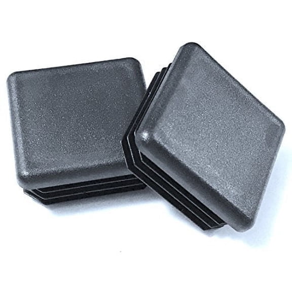 (Pack of 4) 2" Square ( 14 - 20 Ga 1.84" - 1.93" ID ) Black Plastic Tubing Plug, 2 Square Inch End Cap 2"x2" - Steel Fence Post Pipe Tube Cover Insert | - End Caps for Fitness Equipment