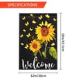 thumbnail image 3 of JOOCAR Welcome Garden 12" x18" Spun linen Outdoor Flag and Banner, Double Sided, 3 of 7