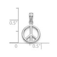 thumbnail image 2 of FJC Finejewelers 10 kt White Gold Themed Polished Peace Symbol Charm 31.25 mm, 2 of 4