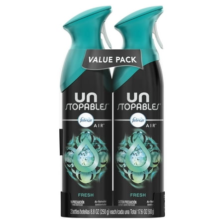Febreze Unstopables Air Freshener, FRESH, 2 count, 8.8 fl oz each