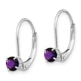 thumbnail image 2 of FB Jewels 14k White Gold 4mm Amethyst/February Earrings, 2 of 3