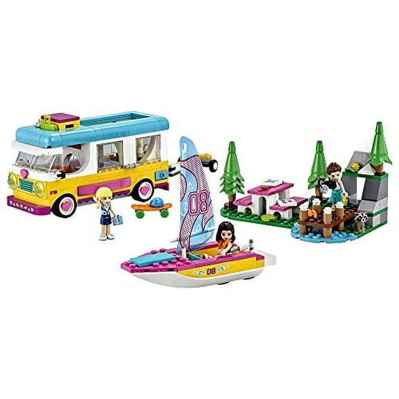LEGO Forest Camper Van and Sailboat 41681 Building Set (487 Pieces)