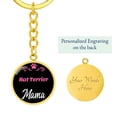 thumbnail image 5 of Dog Mom Keyring Rat Terrier Mama Circle Keychain Stainless Steel or 18k Gold, 5 of 12