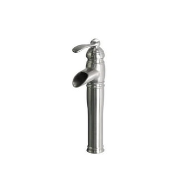 Single Hole 1-Handle High-Arc Bathroom Faucet in Stainless Steel