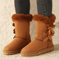 thumbnail image 6 of BERANMEY Warm & Cozy Mid Calf Boots for Women Fleece Lined Thick Insulated with Bow Detail Stylish and Comfortable Winter Cotton Boots, 6 of 6