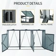 thumbnail image 5 of Garbage Bin Shed Stores 3 Trash Cans Metal Outdoor Bin Shed for Garbage Storage,Stainless Galvanized Steel, Bin Shed for Garden Yard Lawn, 5 of 8