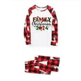 thumbnail image 2 of Zwiiyzr Family Matching Sets Christmas Jammies for Dad Christmas Men Plaid Printed Blouse Tops+Pants Family Matching Pajamas Set 2025 White, 2 of 7