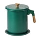 thumbnail image 1 of Filtro sin esfuerzo, almacenamiento libre de óxido para cocina y comedor, colador de aceite de 1,4 l con veta de madera verde oscuro, 1 of 5
