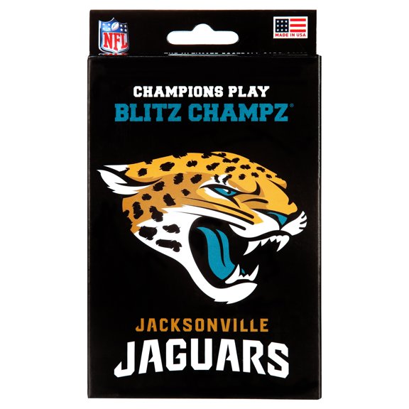 Blitz Champz Jacksonville Jaguars Card Game, Family Game for Adults& Kids, Easy-To-Learn Party Game