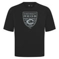 thumbnail image 2 of Men's Levelwear  Black Cincinnati Reds Oversized Luxe Signature Knit Buckler T-Shirt, 2 of 3