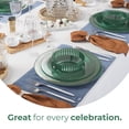 thumbnail image 3 of Exquisite Dinner Plates, Crystal Emerald Design, 40-Piece Set, 20 x 9" & 20 x 11", 3 of 6