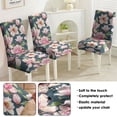 thumbnail image 3 of Set of 4 Modern Floral Dining Chair Covers Bright Wildflower and Butterfly Pattern Washable Polyester Stretch Slipcovers Removable Seat Protector for Artistic Home, 3 of 5