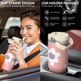 thumbnail image 5 of Floral 30oz Handheld Travel Tumbler with Handle – Double Wall Stainless Steel Insulated Cup, Flip Straw Lid, Leak-Proof & BPA-Free, Durable Hot & Cold Drink Mug,Thanksgiving, Xmas, Spring ,Flower, 5 of 6