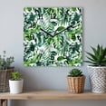 thumbnail image 6 of Tropical Wooden Wall Clock Silent Non Ticking, Green Palm Leaf Summer Plant Square Wall Clocks Battery Operated, Decor Clock for Home Office, Living Room, Kitchen, 12 Inch, 6 of 9