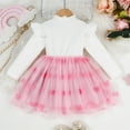 thumbnail image 3 of Little Girl Easter Dresses Short Sleeved Small Floral Princess Style Summer Princess Dress for Teens Casual Spring Dress (White,9-12 Months), 3 of 6