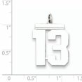 thumbnail image 2 of Collier Pendentif en Argent Sterling 925 Numéro 13 Breloques, 2 of 6