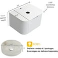 thumbnail image 2 of 24" Floating Bathroom Vanity with Sink, Modern Bathroom Cabinet with Ultra-Thin Round Crystal Glass Basin and Marble Top, Extra Large Storage Drawer, Pre-Assembled, Soft-Close Design, White, 2 of 6