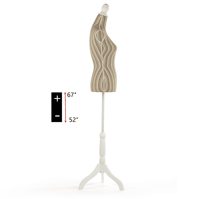 Hombour Female Mannequin Body, Sewing Mannequin Torso Dress Form, Height Adjustable 52-67 inch Mannequin with Stand for Dressmaker Jewelry Display, IV