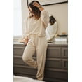 thumbnail image 3 of Wild Cheetah Print Cozy Two-Piece Lounge Set - White | [ZhiHiMeRi] | (US 20-22)2XL, 3 of 8