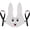 White, variant on Vjnyvs Plush Cartoon Bunny Rabbit Headband Eye Mask for Easter Party Adult