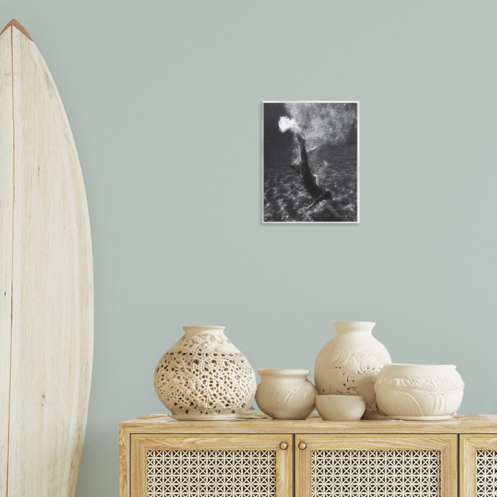 Stupell Industries Deep Ocean Diving Novelty Photography Unframed Art Print Wall Art, 11 x 14