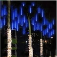 thumbnail image 5 of Meteor Shower Rain Lights, Outdoor Drop Icicle Snow Fall String LED Waterproof Christmas Lights with 50cm 8 Tube 240 LEDs for Holiday Party Wedding Christmas Tree Decoration(Blue), 5 of 7