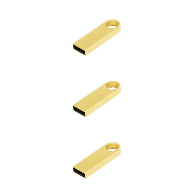 Guardoinrt USB Flash Drive Available In Various Colors And Styles Easy To Waterproof gold 32GB 3Set
