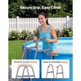 thumbnail image 5 of VEVOR Above Ground Pool Ladder, 2-Step Steel A-Frame Swimming Pool Stairs for 33 in High Wall, 300 lbs Capacity Entry/Exit Steps with Secure Non-Slip Sturdy Wide Step, Easy Setup Outdoor, Gray, 5 of 9