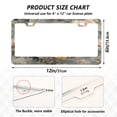 thumbnail image 2 of Aluminum License Plate Frame 2 Pack Car Exterior Accessory Car Tag Holder for Front Rear Plates Cars Decor Scattered Birds and Flowers, 2 of 7