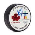 thumbnail image 1 of Roberto Luongo Rondelle de Hockey de la Médaille d'Or Olympique 2010 d'Équipe Canada Signée, 1 of 2