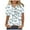 White, variant on Women's Abstract Floral Ink-Wash Short Sleeve Top - Casual Loose Blouse, Artistic for Gallery & Daily