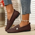 thumbnail image 2 of Pandaie Ballet Flats Shoes for Women Suede Dressy Casual Penny Loafers Lightweight Office Business Work Slip on Walking Shoes Brown 6, 2 of 9