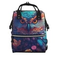 thumbnail image 1 of Disketp Colorful Feather Owl Mochila de Pañales de Gran Capacidad con Múltiples Bolsillos, Mochila de Viaje Multifuncional para Bebé, Unisex, Moderna y Resistente, 1 of 6