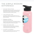 thumbnail image 3 of Simple Modern 18 Ounce Summit Sports Water Bottle - Travel Mug Stainless Steel Tumbler Flask +2 Lids - Wide Mouth Double Wall Vacuum Insulated Pink Leakproof -Blush, 3 of 7
