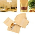 thumbnail image 1 of 50PCS Kraft Paper Food Storage Bags for Cookies Candy Chocolate Cake Bakery Gift Packaging Window Packaging Bags Stand Up Bags, 1 of 10