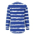 thumbnail image 4 of Generic Womens Striped Long Sleeve Shirt Crew Neck Tops Breton Loose Fit Tshirt with Pockets, 4 of 4