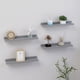 thumbnail image 2 of Conjunto de 4 Repisas Flotantes de MDF Gris de 40x10x3 cm vidaXL, 2 of 9