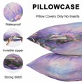 thumbnail image 5 of Throw Pillow Covers 16x16 Inch Set of 2, Purple Lavender Waterproof Outdoor Pillow Covers, Spring Watercolor Country Wildflowers Decorative Cushion Pillowcases for Couch, Sofa, Bed, Garden, Patio, 5 of 9