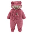 thumbnail image 1 of Bebé Oso De Dibujos Animados Canastilla Onesies Niñas Niños Ropa De Abrigo De Invierno Orejas De Animales Mamelucos En General Mono Con Capucha Odeerbi LM103-3245, 1 of 4