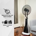 thumbnail image 4 of XBrand Ventilador de pedestal oscilante con niebla, ventilador de nebulización para el hogar, oficina, patios con temporizador y control remoto, 47 pulgadas de altura, blanco y negro, 4 of 5