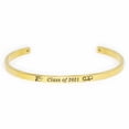 thumbnail image 4 of "You did it…" Gold Stainless Steel Graduation Theme Hidden Message Gift for Her Cuff Bracelet with Gift Set, 4 of 12